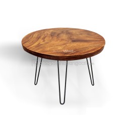 Bàn tròn cafe gỗ me tây nguyên tấm 60cm Bàn tròn cafe gỗ me tây nguyên tấm 60cm