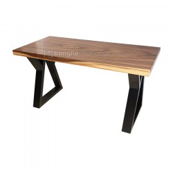 Bàn nhà hàng gỗ me tây 120cmx60cm