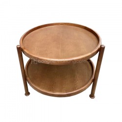 Bàn trà tròn 2 tầng gỗ Ash Bàn trà tròn 2 tầng gỗ Ash