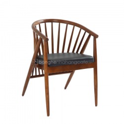Ghế Genny gỗ cao su màu walnut