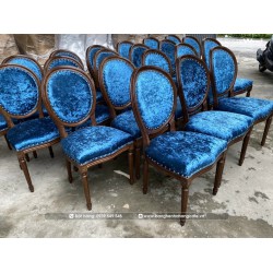 Ghế Louis Không tay gỗ cao su