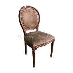 Ghế louis gỗ cao su không tay màu nâu Ghế louis gỗ cao su không tay màu nâu