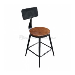 Ghế đôn cafe mặt gỗ tự lưng sắt Ghế đôn cafe mặt gỗ tự lưng sắt