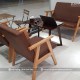 Bộ bàn ghế sofa cafe gỗ cao su